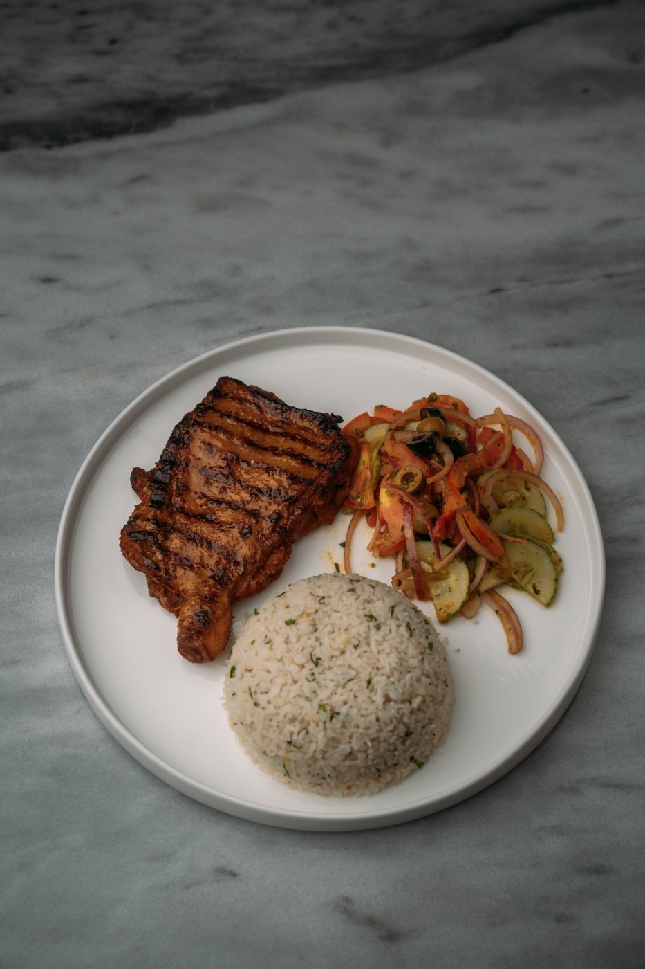 Tandoor Style Chicken with Garlic Rice