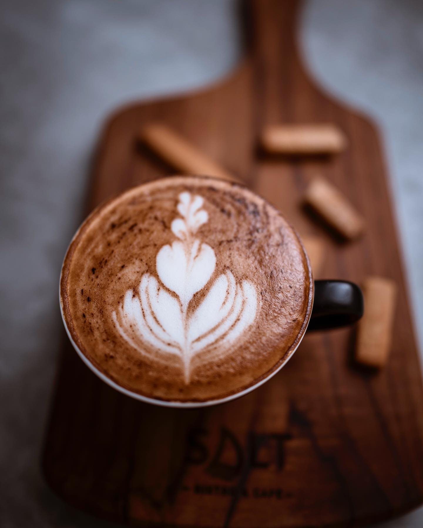 Cafe latte at SALT